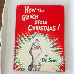 1957 How the Grinch Stole Christmas Hardcover Book by Dr. Seuss - Random House